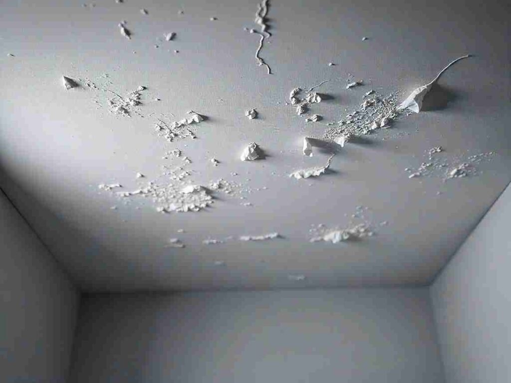 peeling paint on ceiling