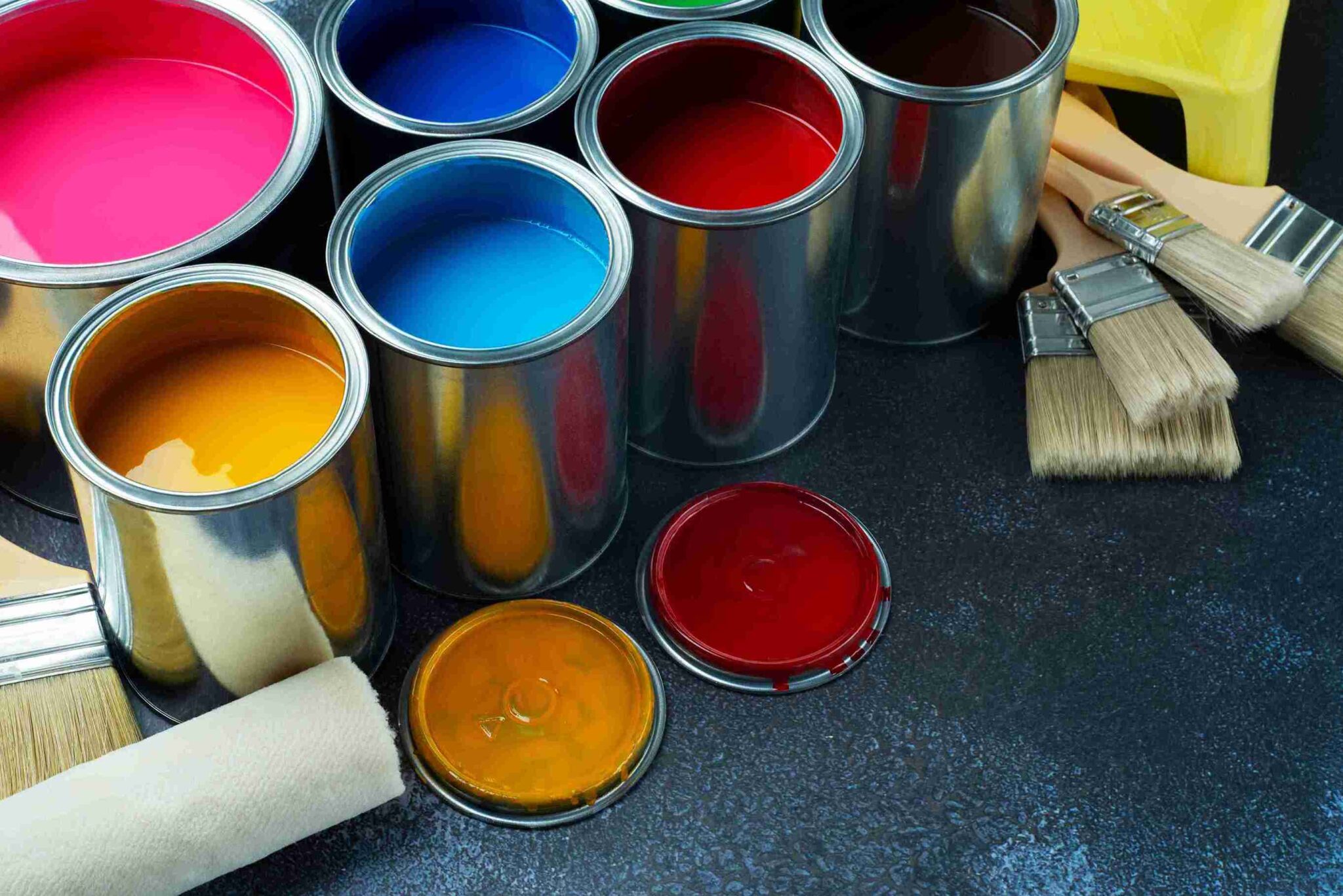 top view paint can