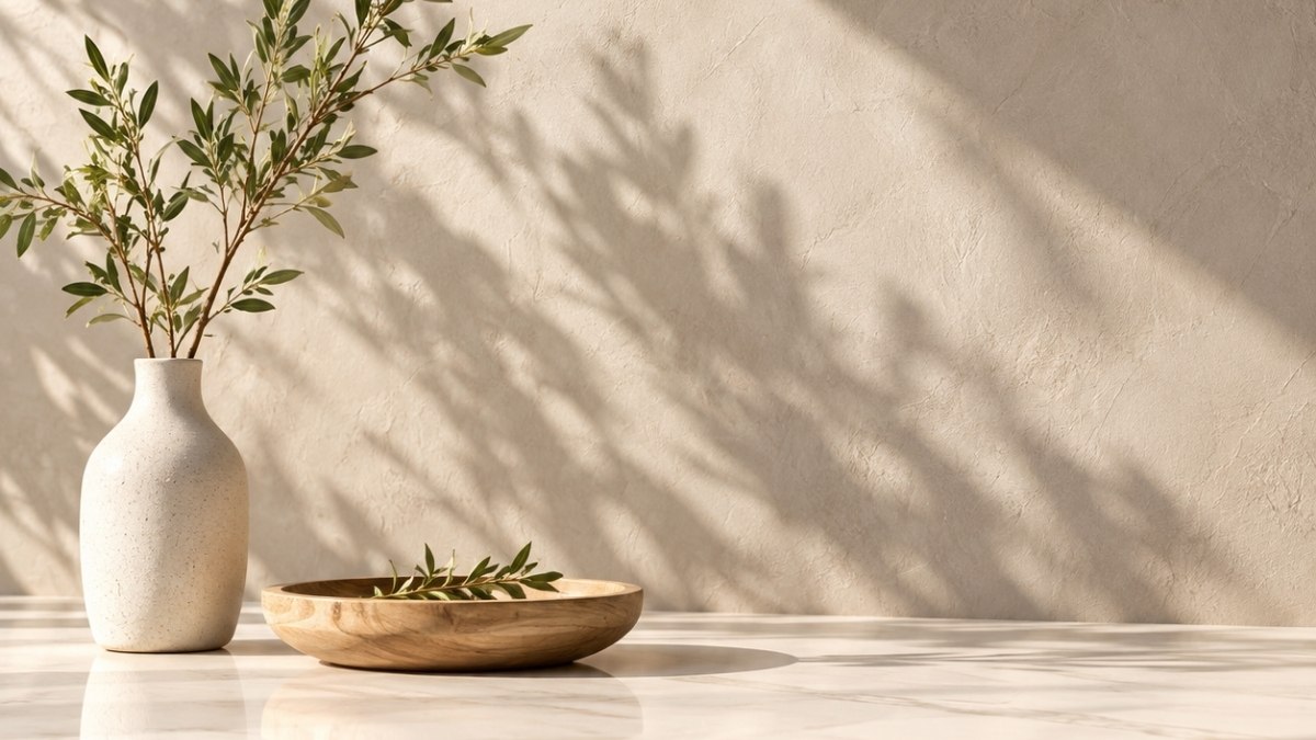 warm beige textured wall