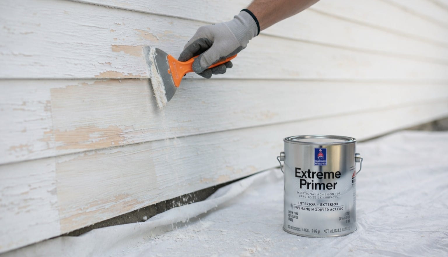 A professional painter precisely applying a protective finish to a residential property to maximize how long exterior paint really lasts in Connecticut’s climate, which is typically between 5 and 10 years depending on material and maintenance.
