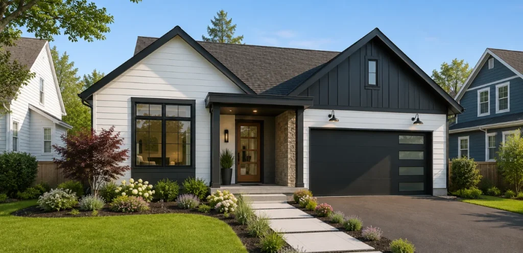 painted modern house