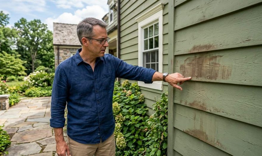 Early signs of exterior paint failure